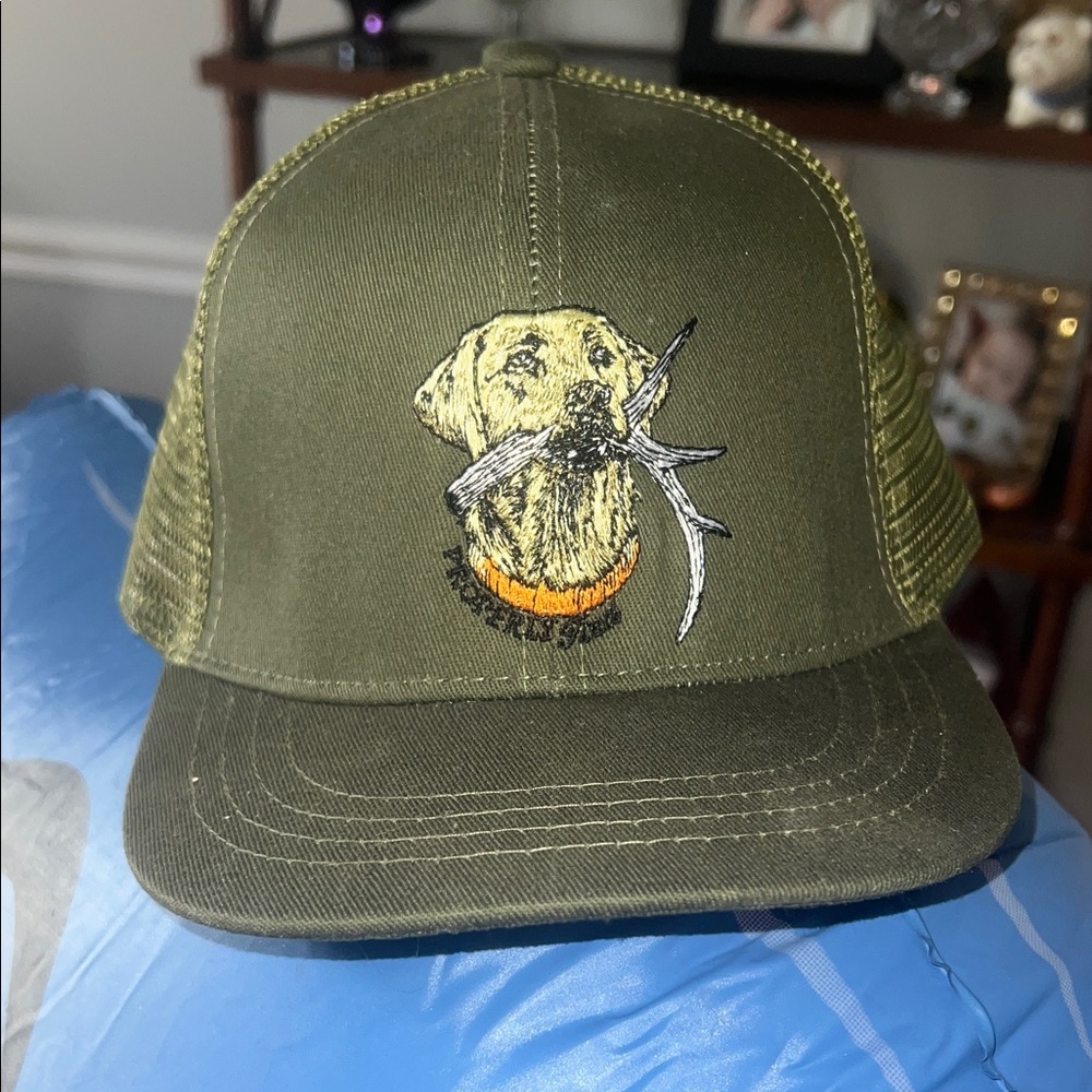 Properly Tied Green Dog Embroidered Trucker Hat